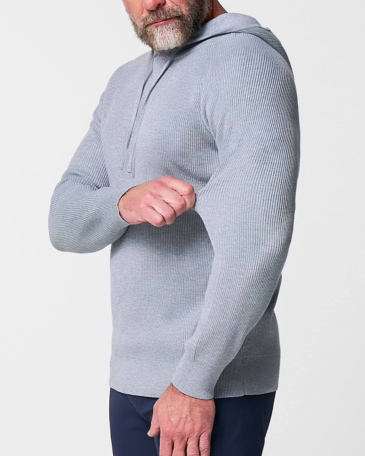 Heavy Knit Hoodie - Grey