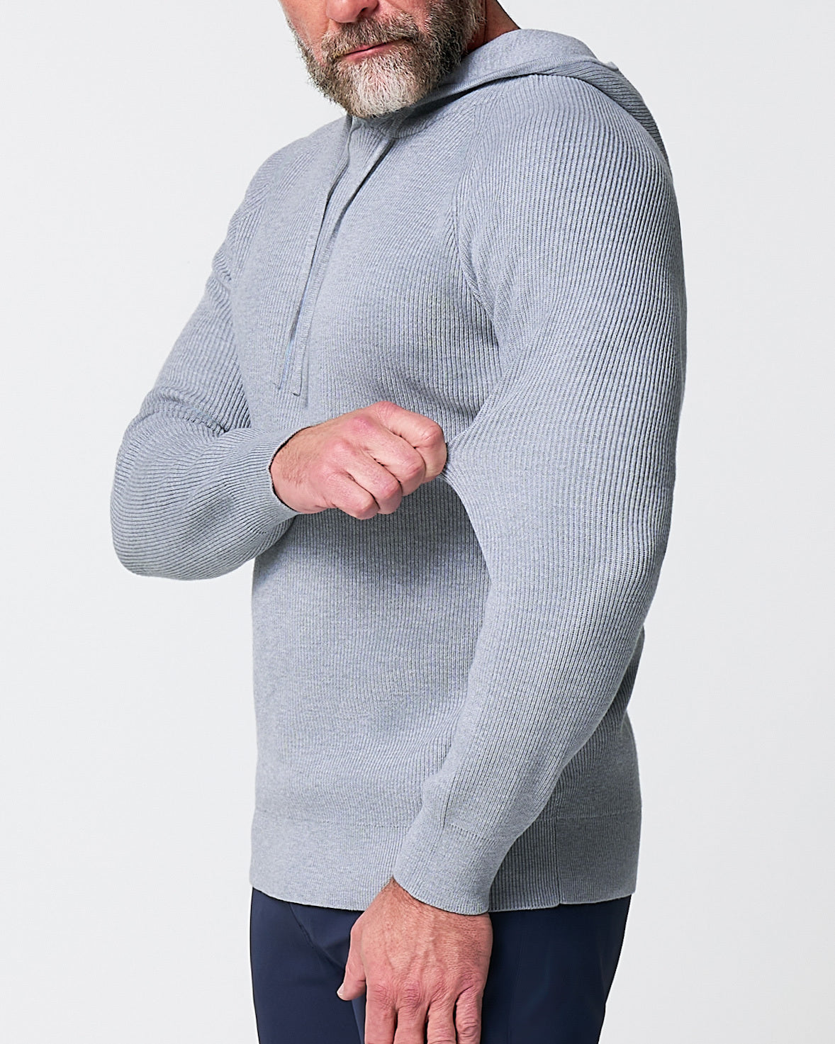 Heavy Knit Hoodie - Grey