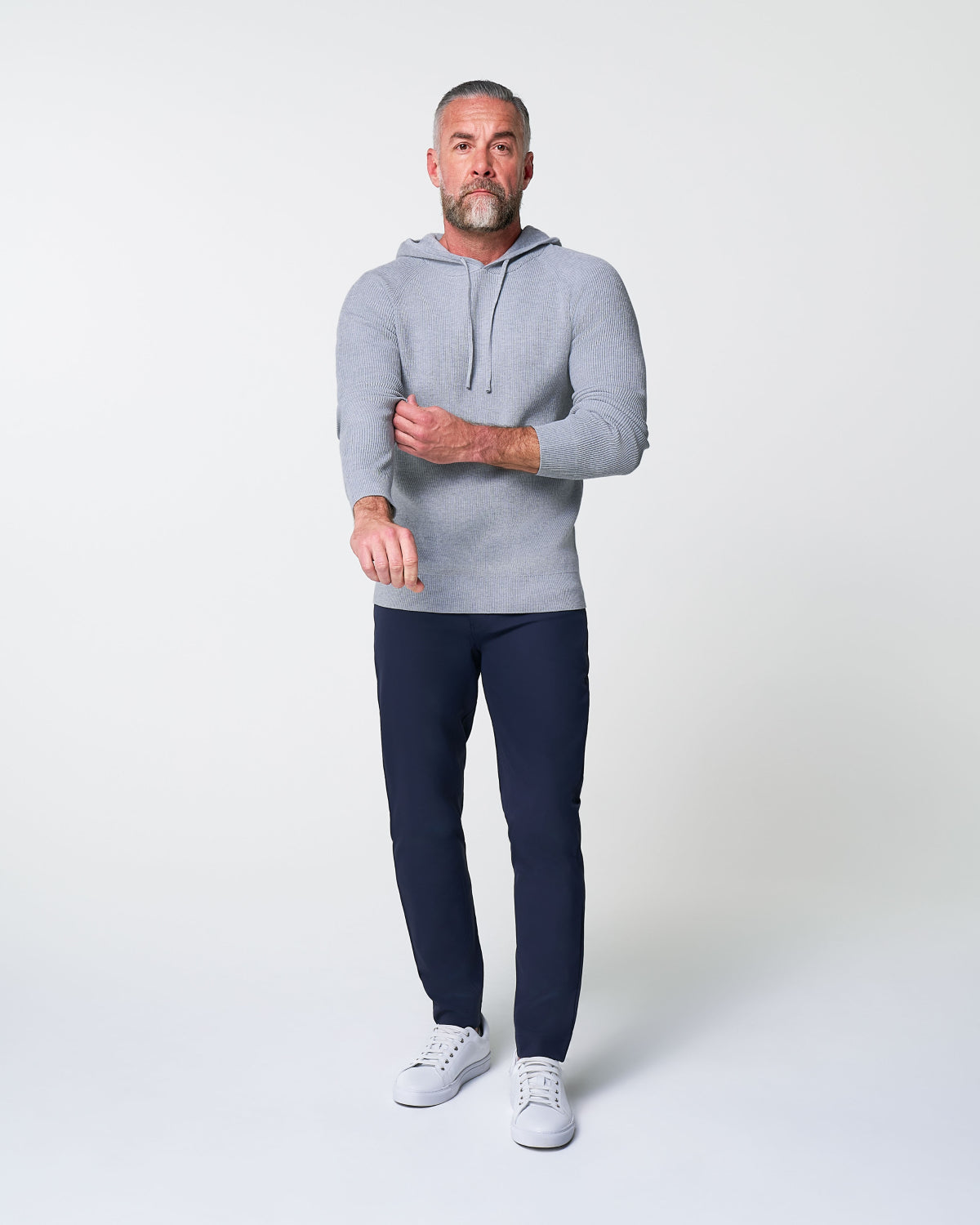 Heavy Knit Hoodie - Grey