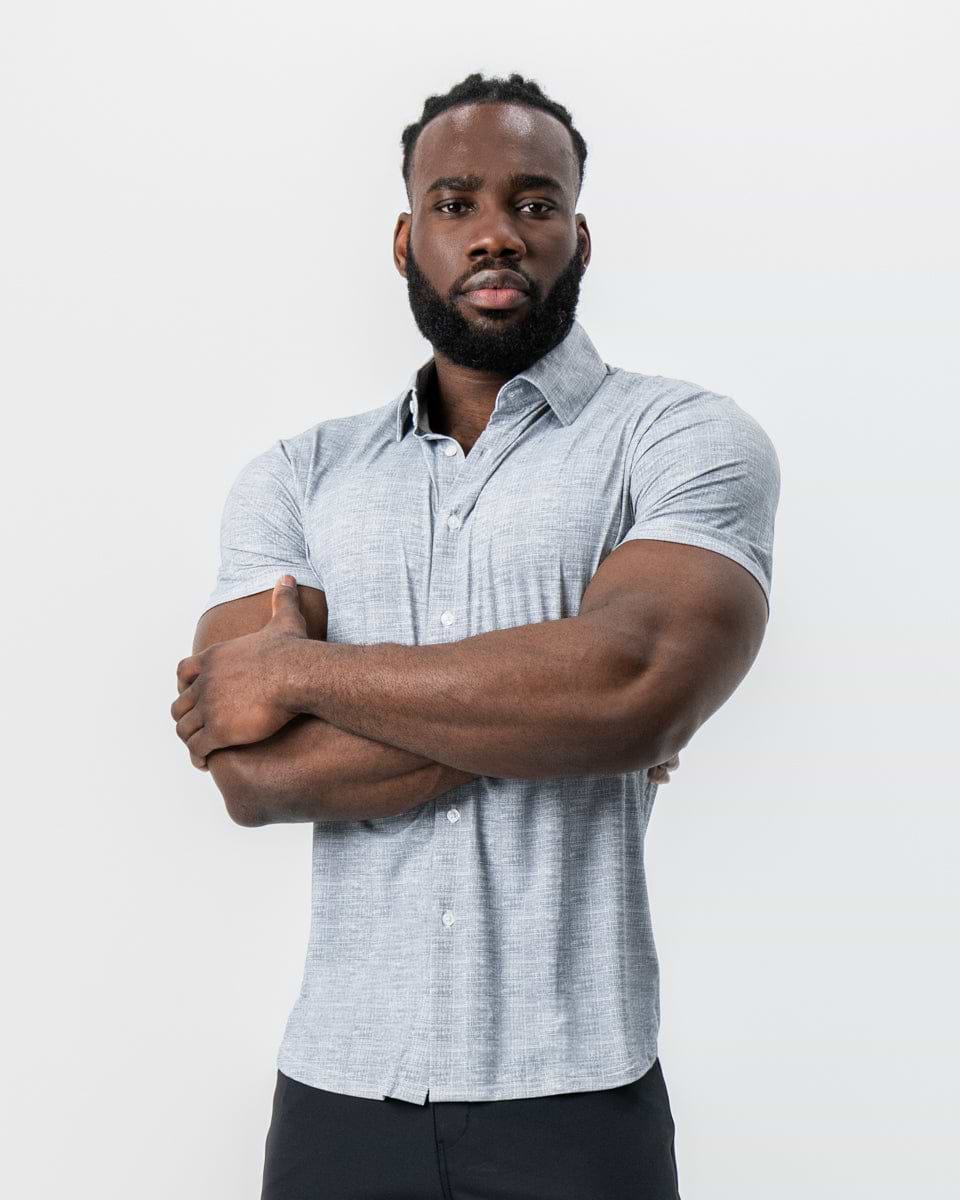 "The Jefferson" Light Grey Printed Linen
