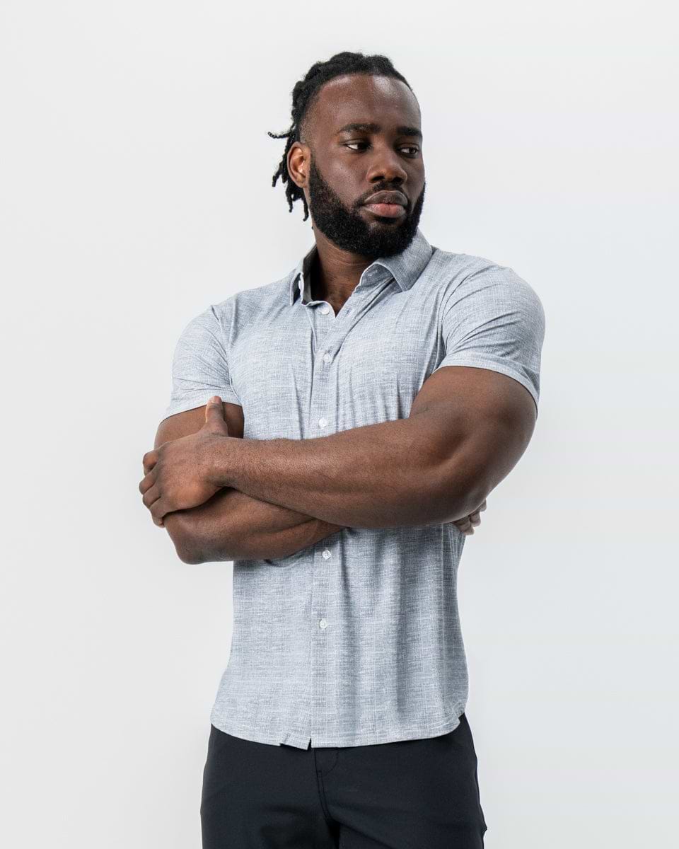 "The Jefferson" Light Grey Printed Linen