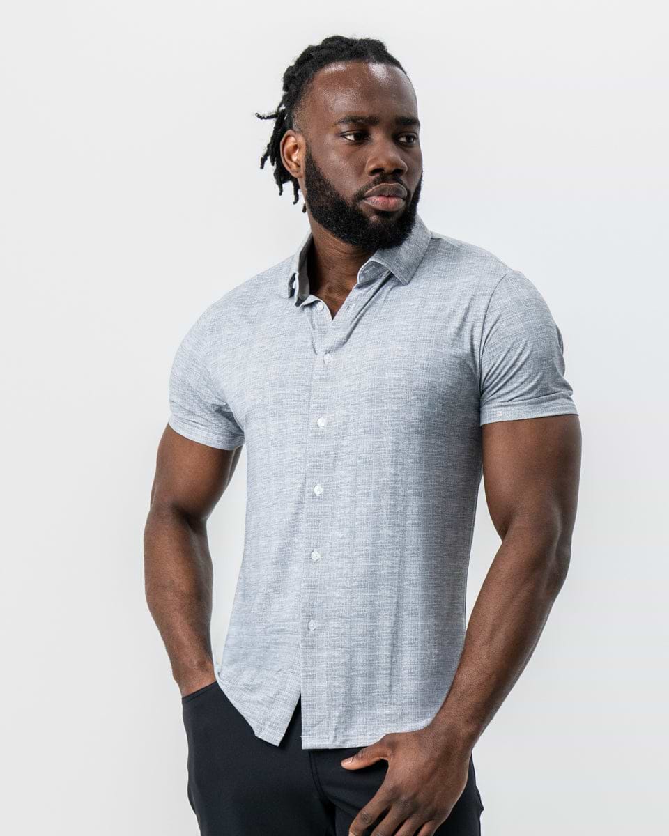 "The Jefferson" Light Grey Printed Linen