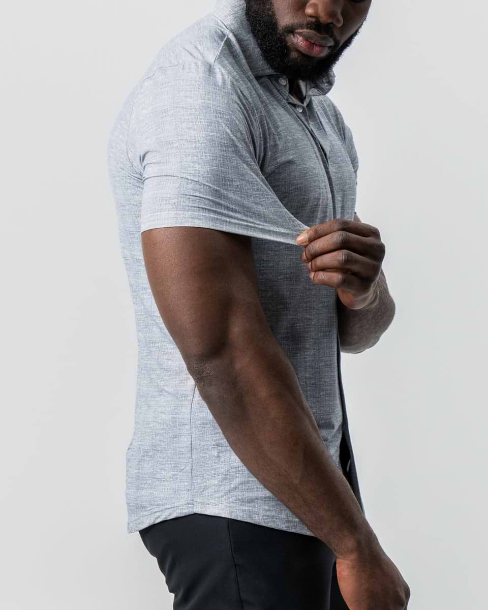 "The Jefferson" Light Grey Printed Linen