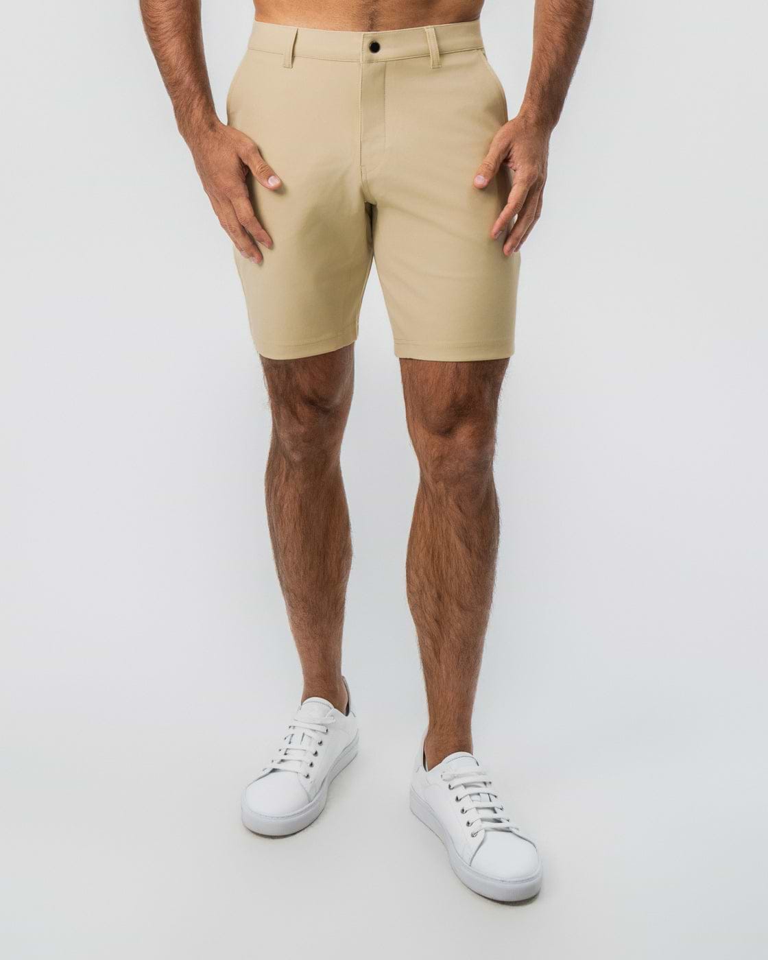 Athletic Fit Shorts - Mid Khaki