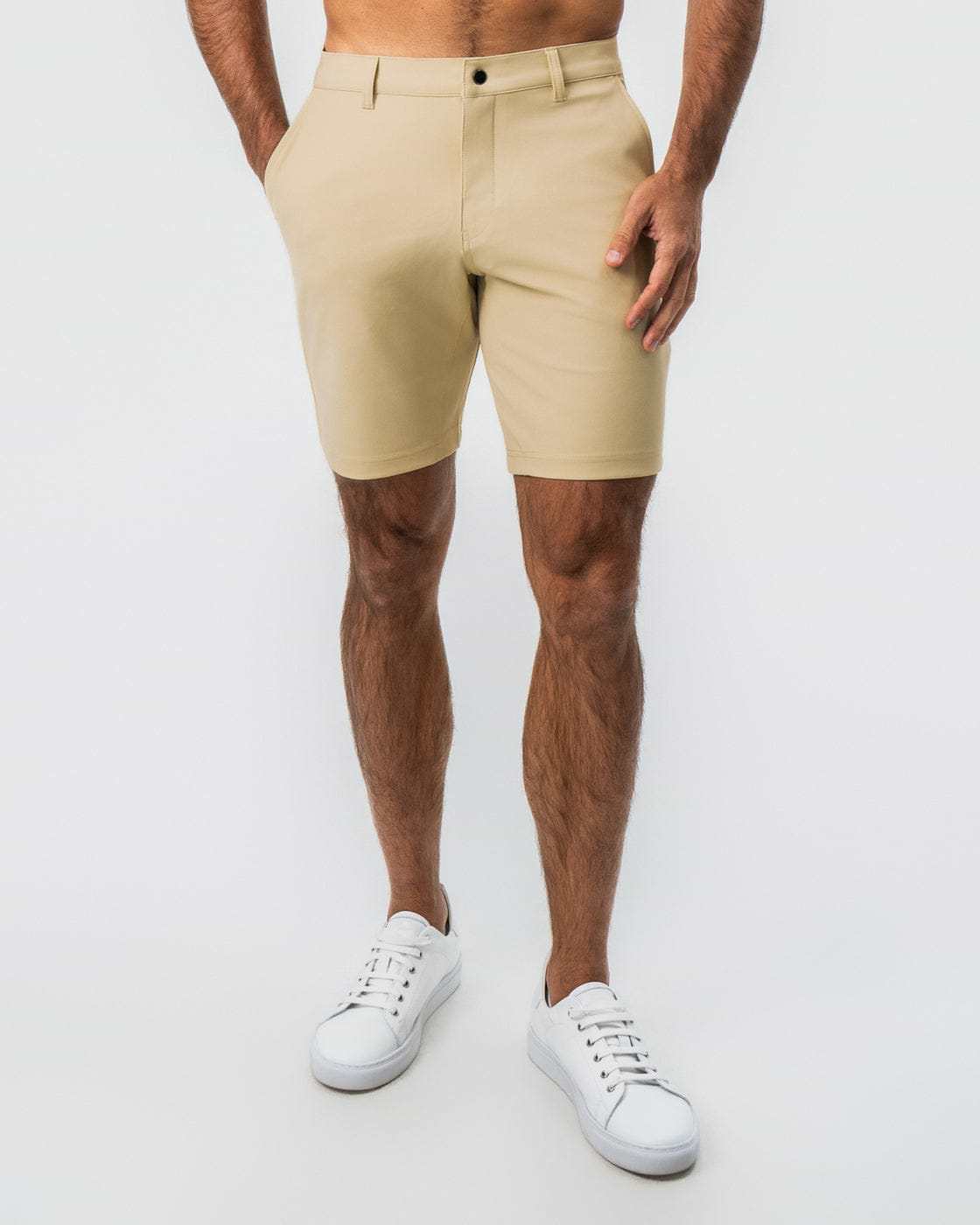 Athletic Fit Shorts - Mid Khaki