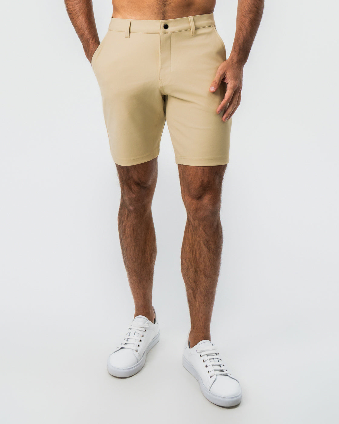 Athletic Fit Shorts - Mid Khaki