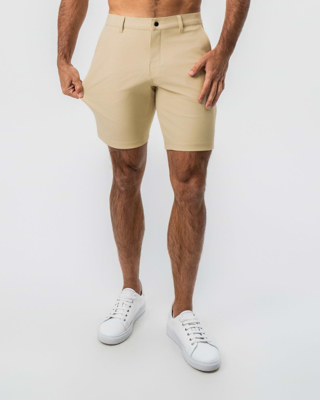Athletic Fit Shorts - Mid Khaki