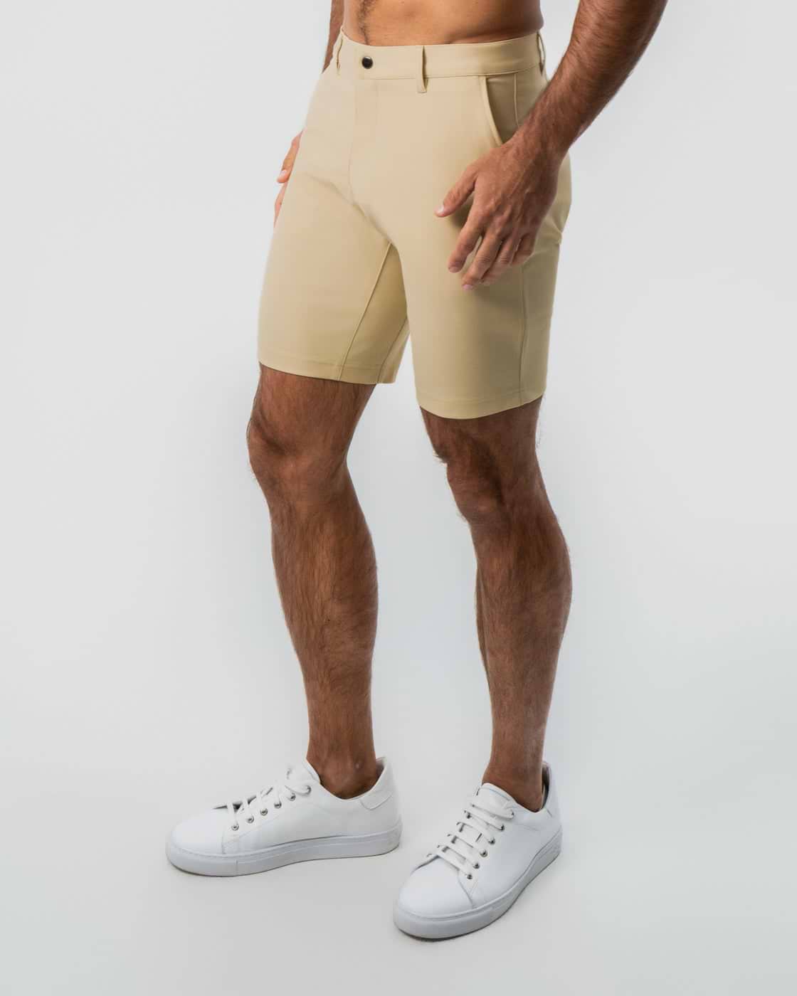 Athletic Fit Shorts - Mid Khaki