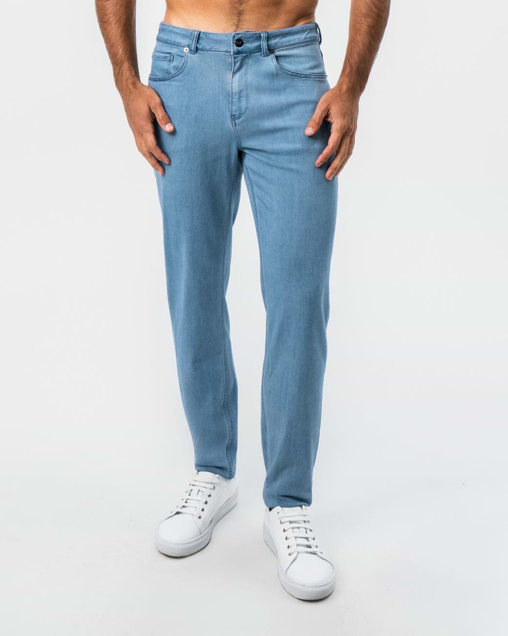 Athletic Fit Stretch Jeans - Light Blue