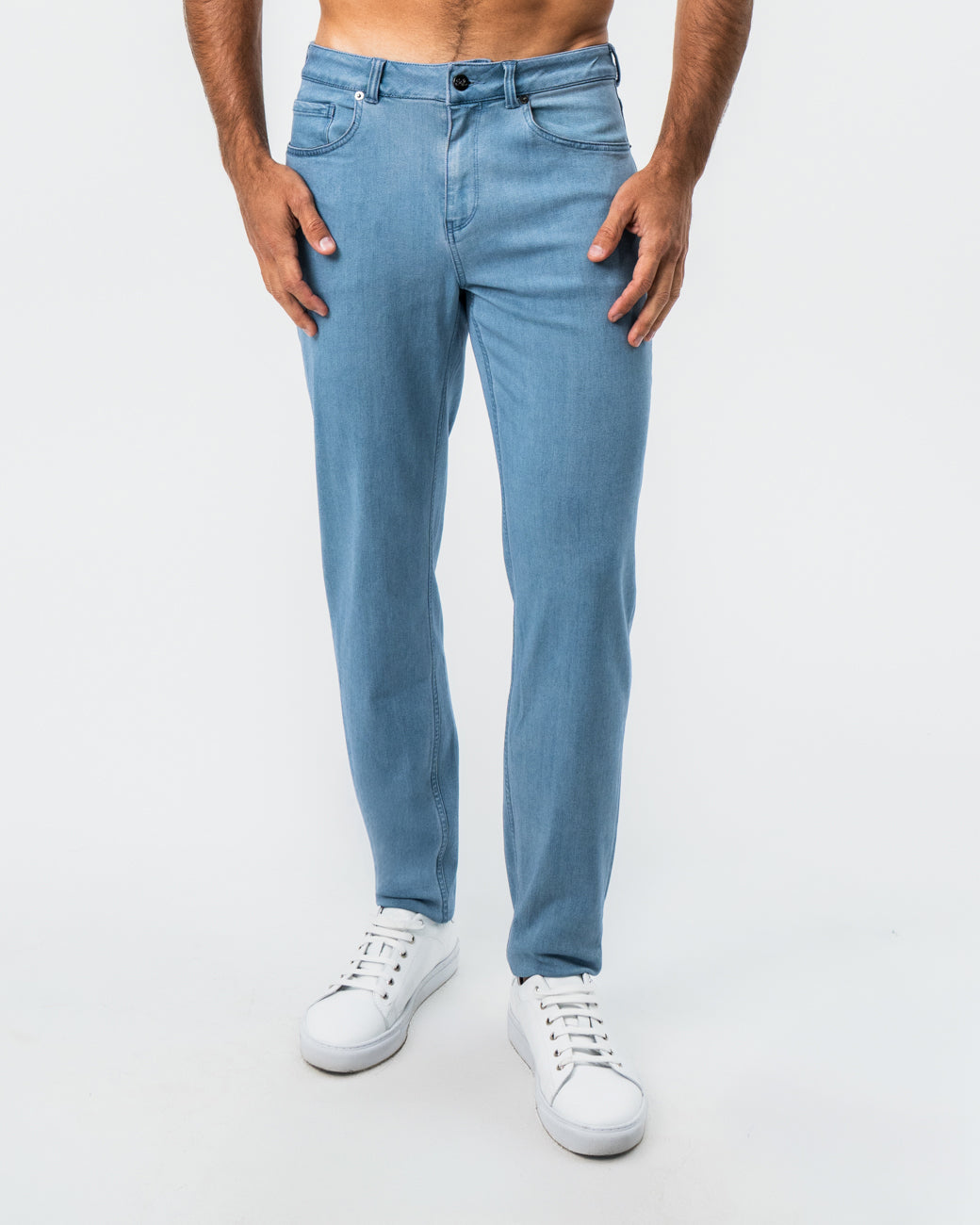 Athletic Fit Stretch Jeans - Light Blue