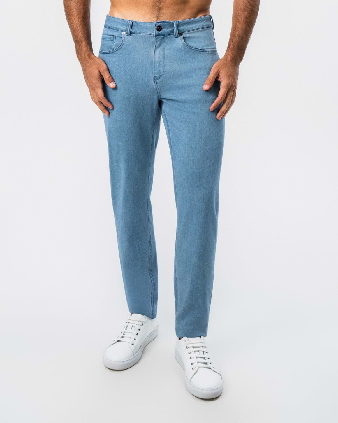 Athletic Fit Stretch Jeans - Light Blue