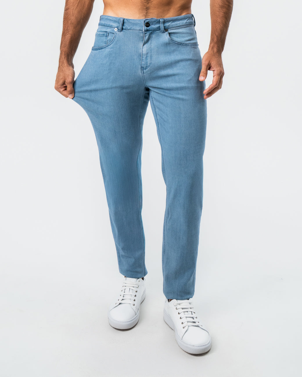 Athletic Fit Stretch Jeans - Light Blue