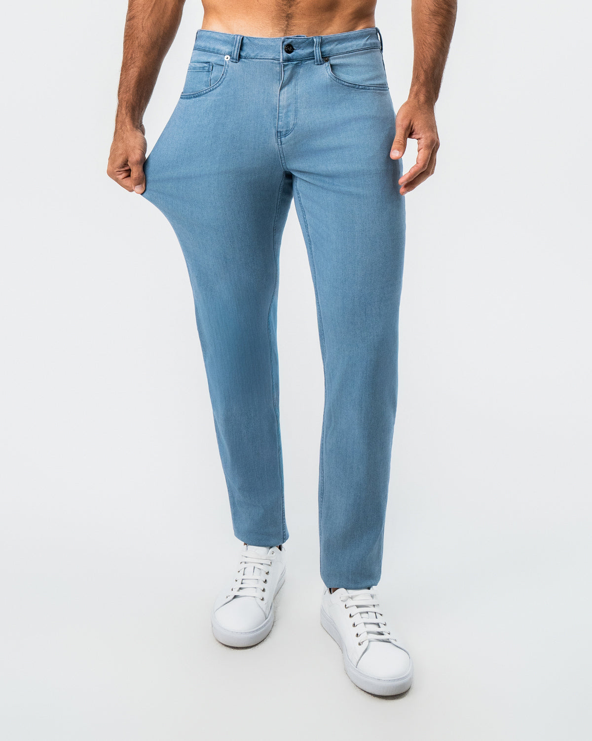 Athletic Fit Stretch Jeans - Light Blue