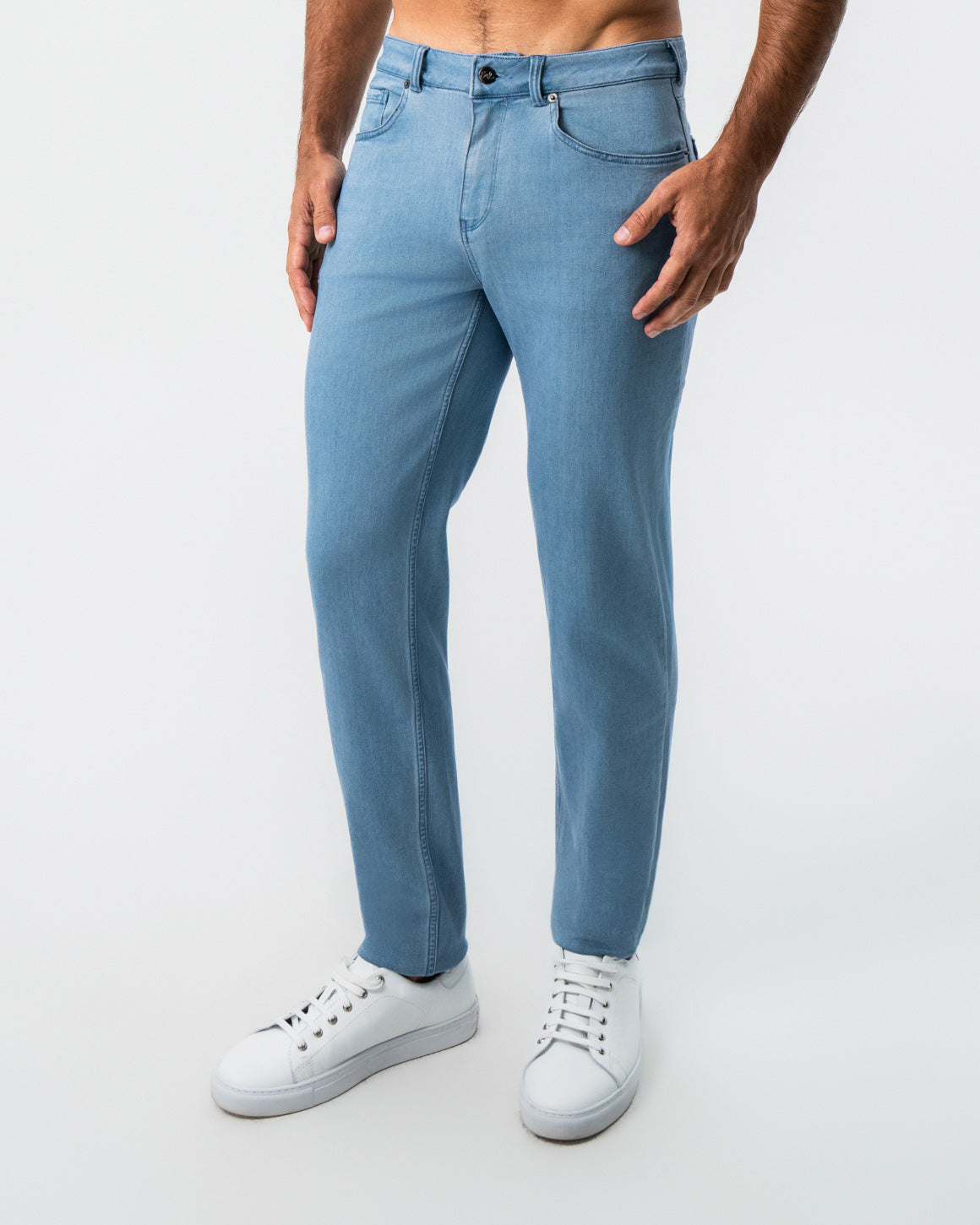 Athletic Fit Stretch Jeans - Light Blue