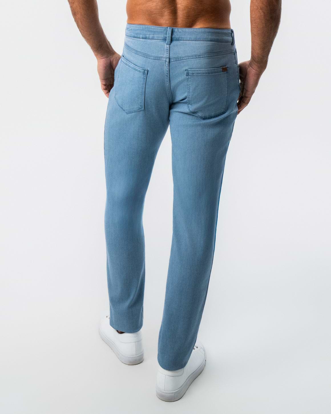 Athletic Fit Stretch Jeans - Light Blue