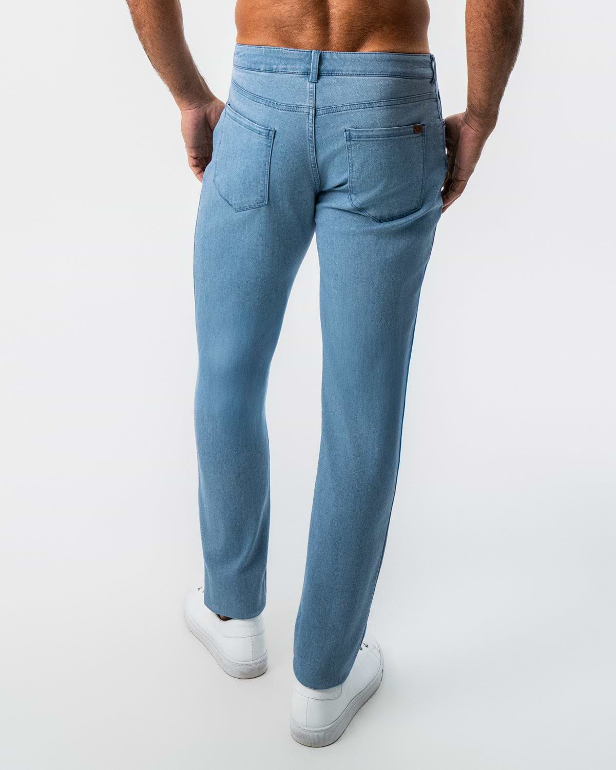 Athletic Fit Stretch Jeans - Light Blue