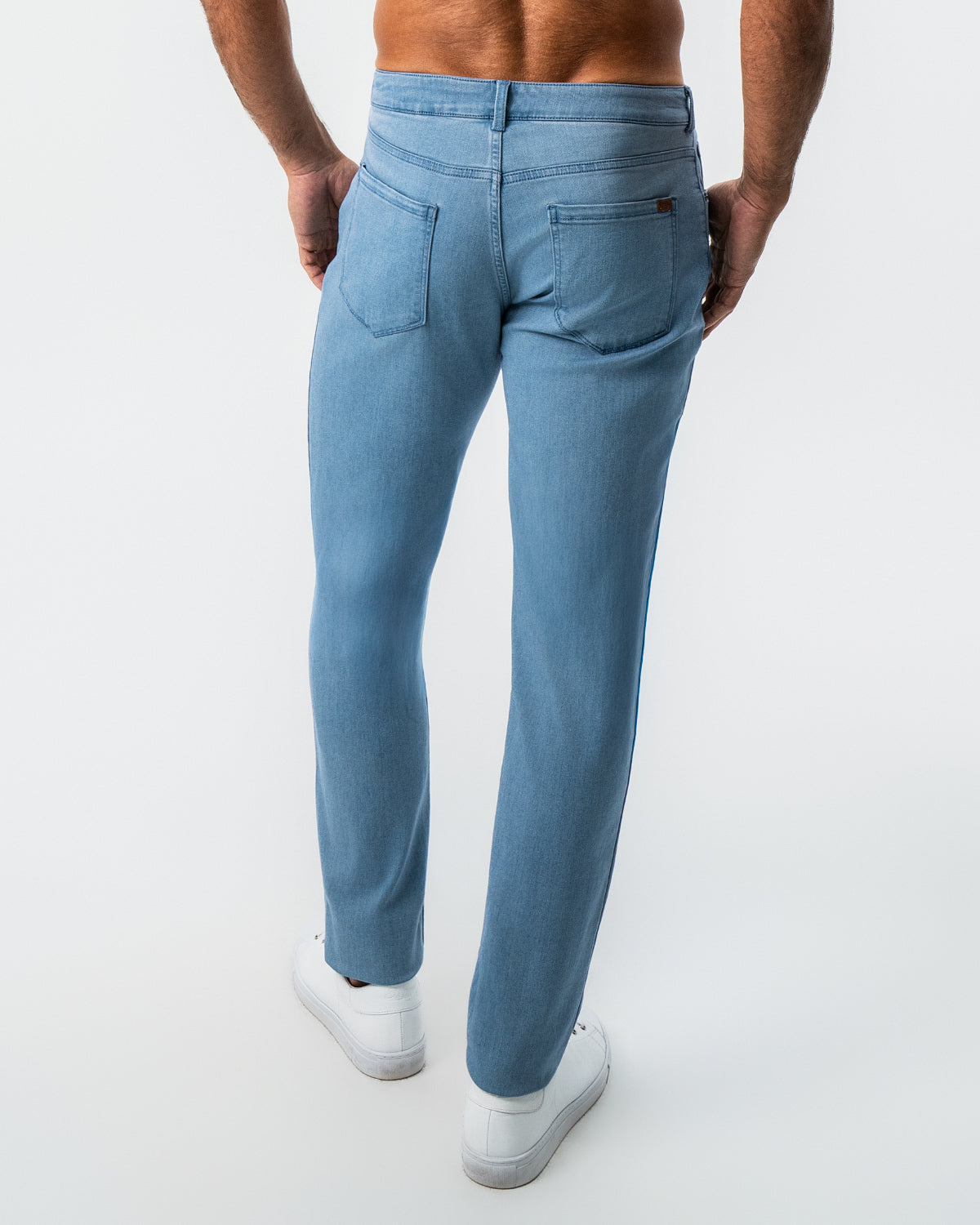 Athletic Fit Stretch Jeans - Light Blue