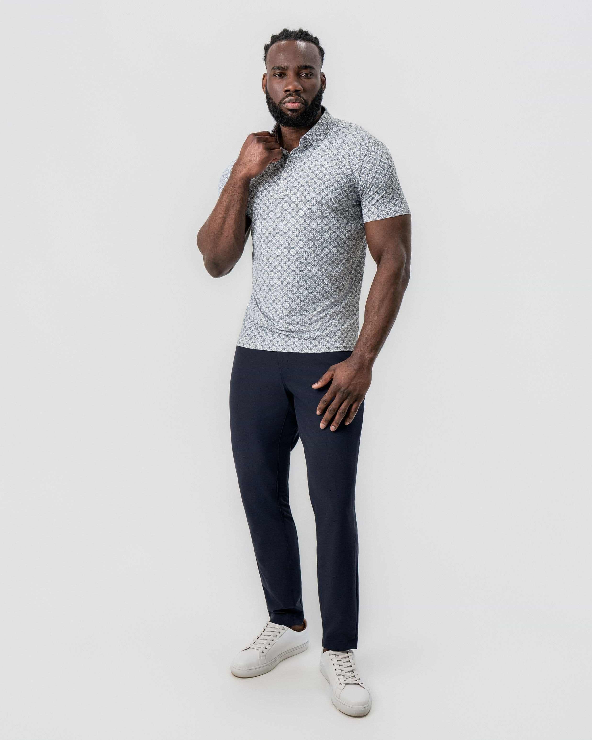 "The Lorenzo" Navy & White Jacquard