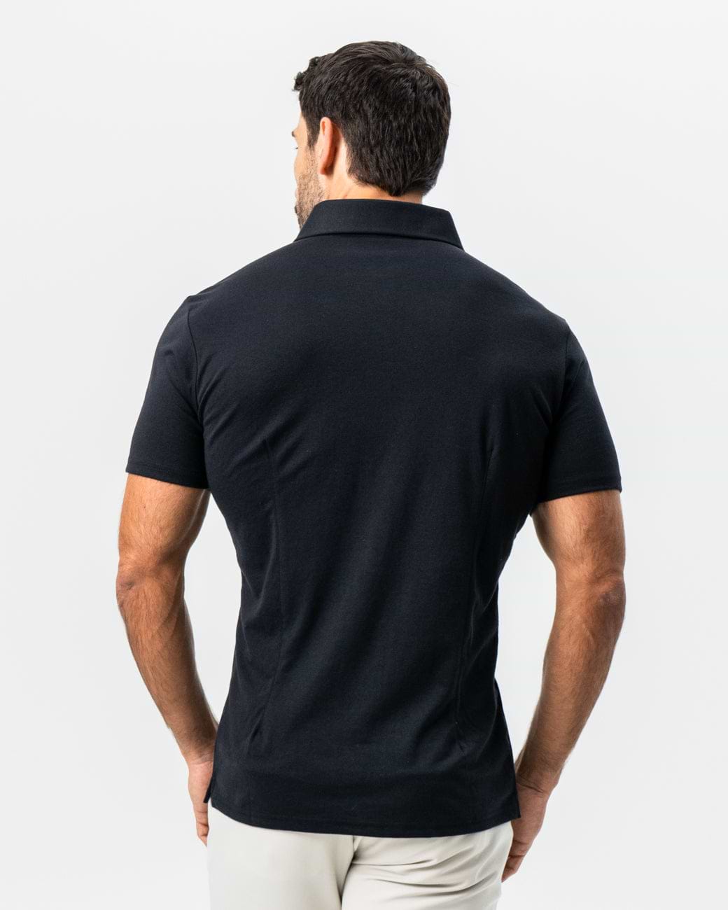 "The Mercury" Black Pique Polo