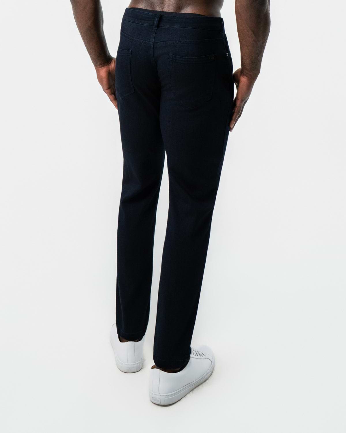 Athletic Fit Stretch Jeans - Navy