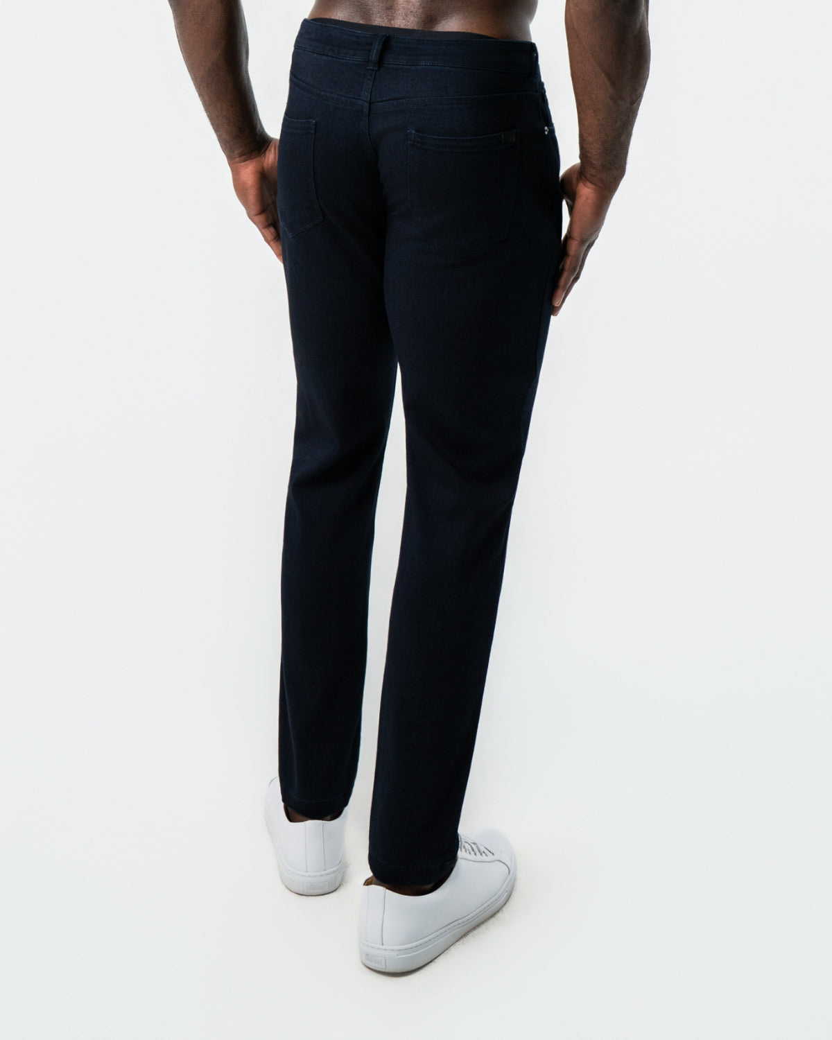 Athletic Fit Stretch Jeans - Navy