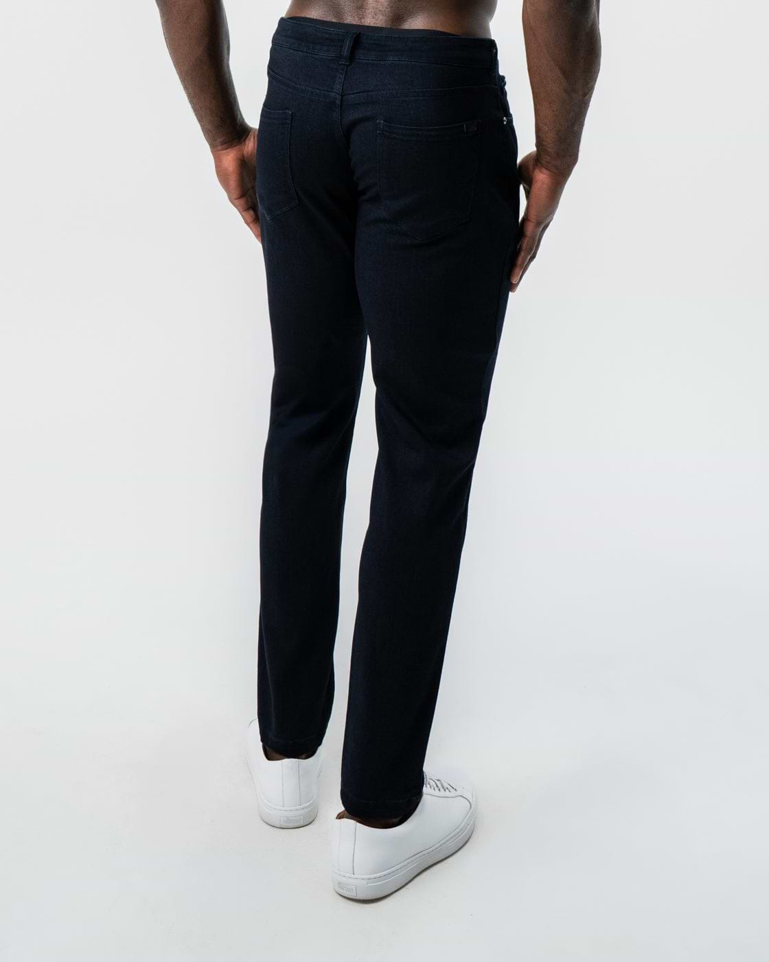 Athletic Fit Stretch Jeans - Navy