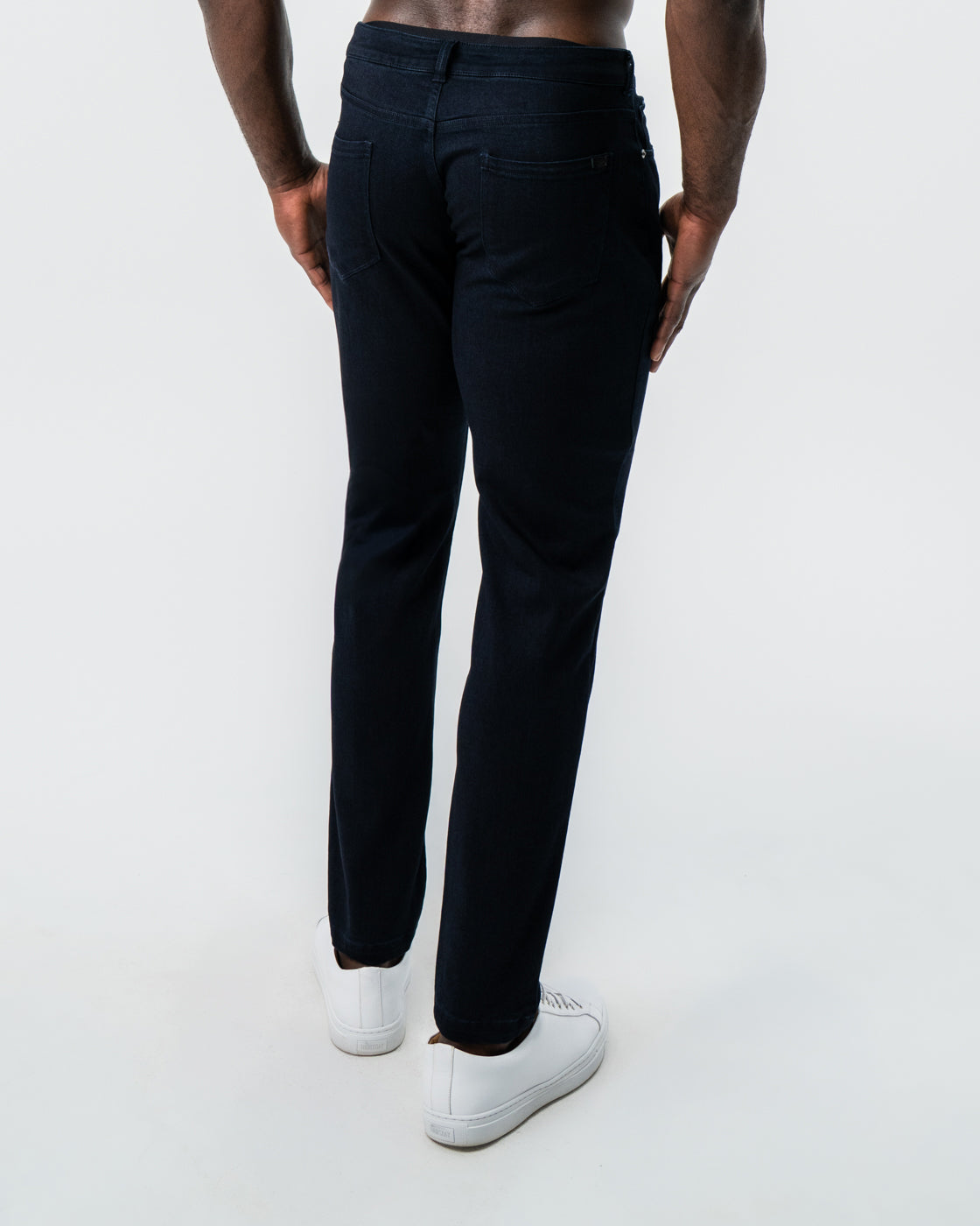 Athletic Fit Stretch Jeans - Navy