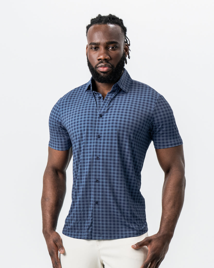 "The Petoskey" Navy & Blue Big Gingham