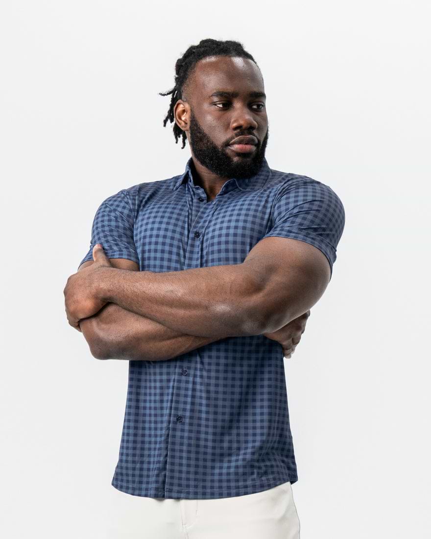 "The Petoskey" Navy & Blue Big Gingham