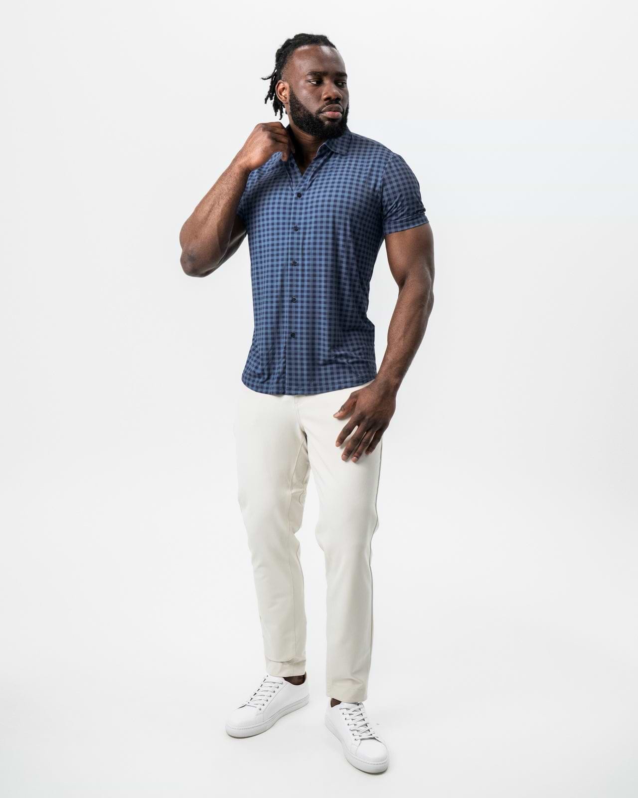 "The Petoskey" Navy & Blue Big Gingham