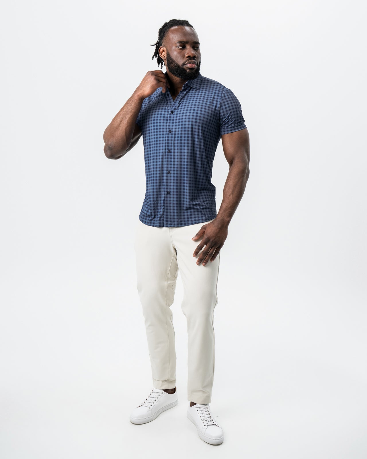 "The Petoskey" Navy & Blue Big Gingham