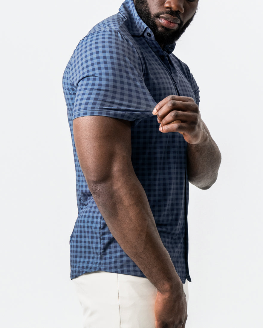 "The Petoskey" Navy & Blue Big Gingham