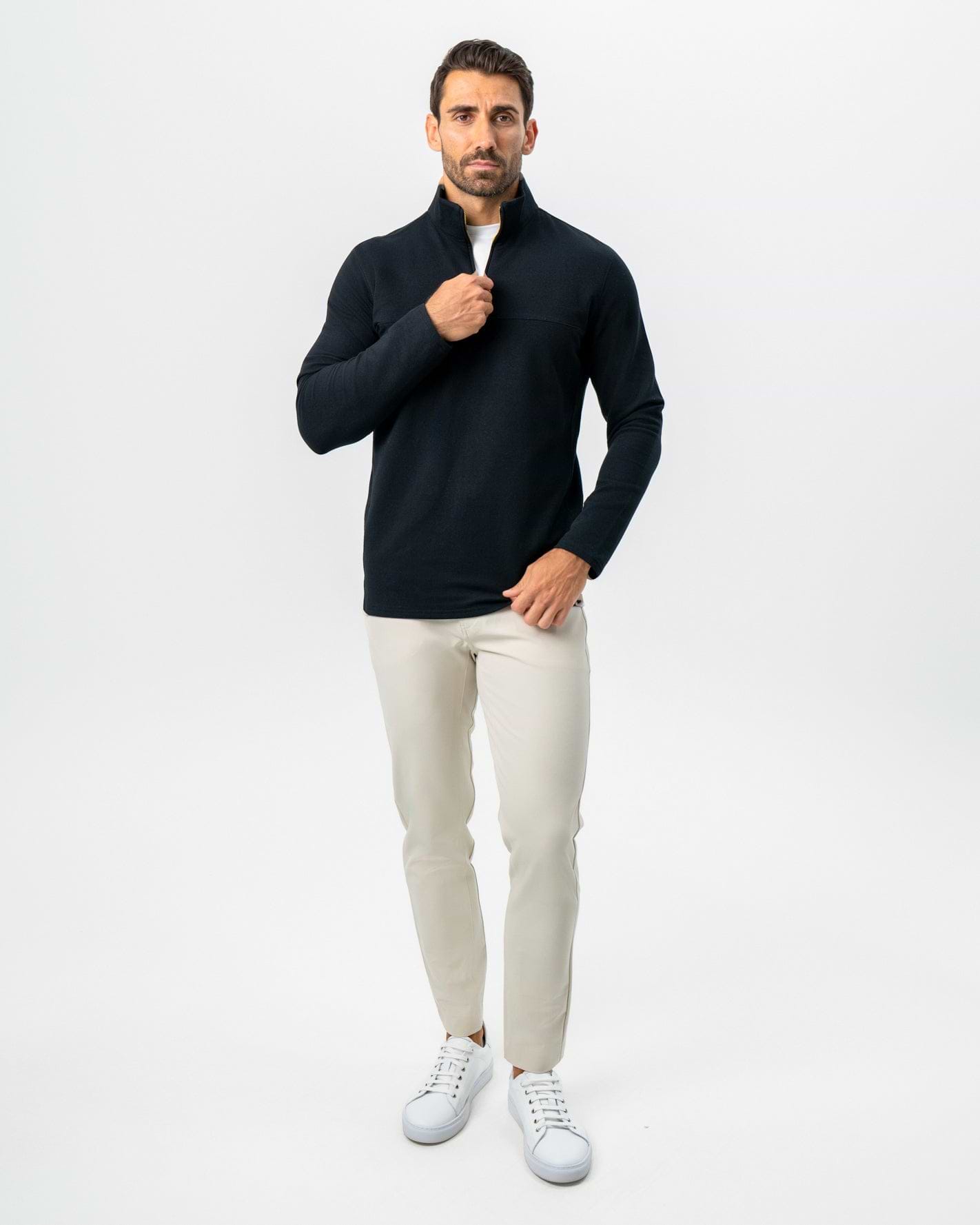 Quarter Zip - Solid Black