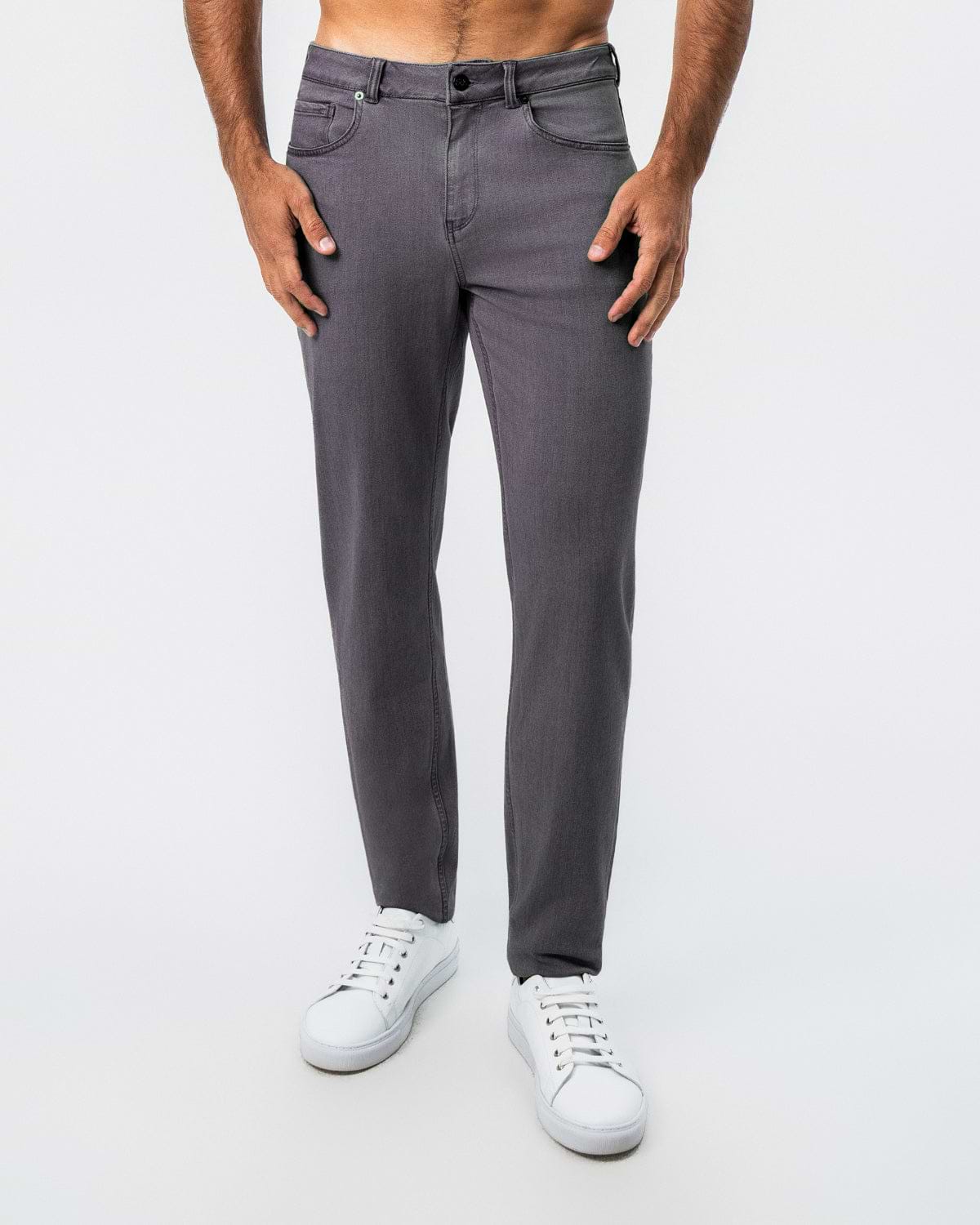 Athletic Fit Stretch Jeans - Slate Grey