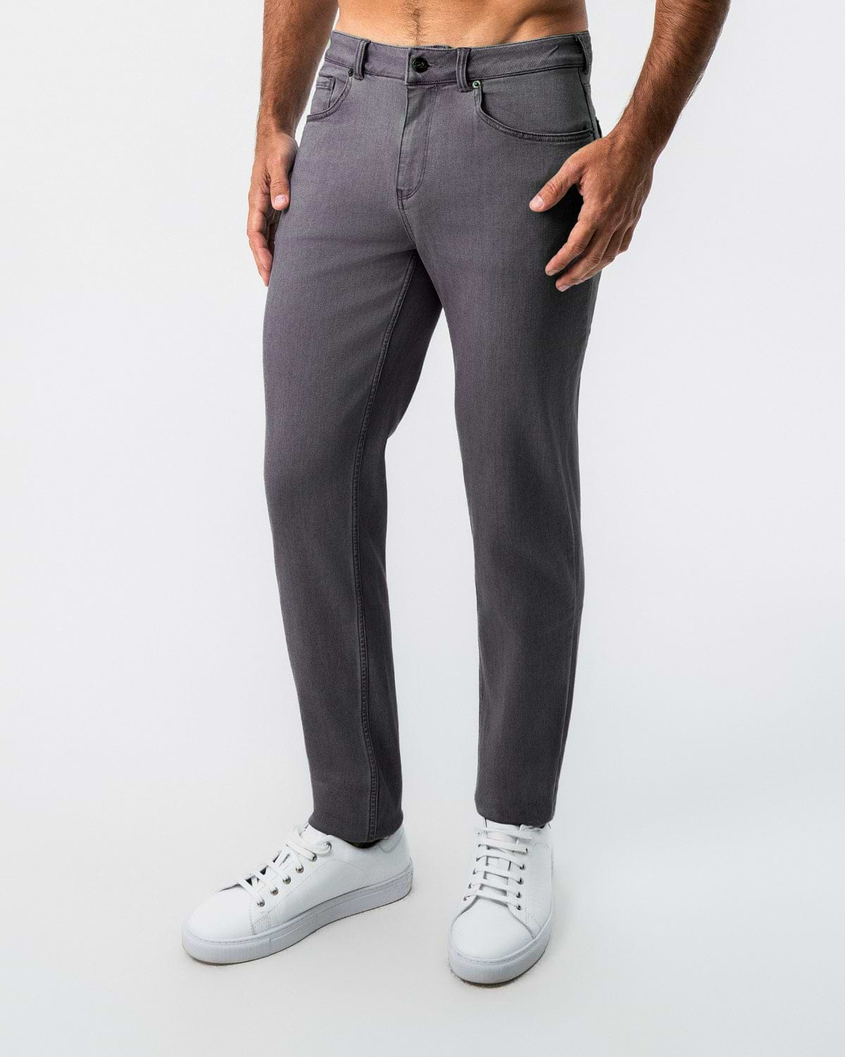 Athletic Fit Stretch Jeans - Slate Grey