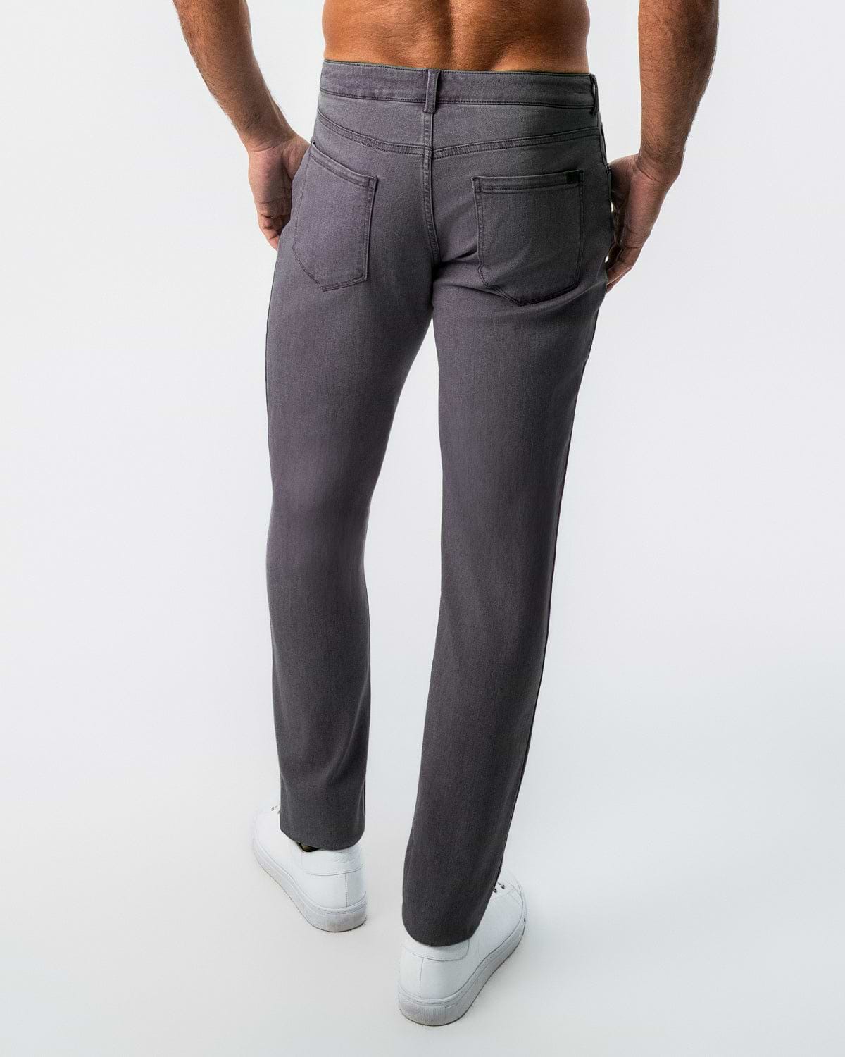 Athletic Fit Stretch Jeans - Slate Grey