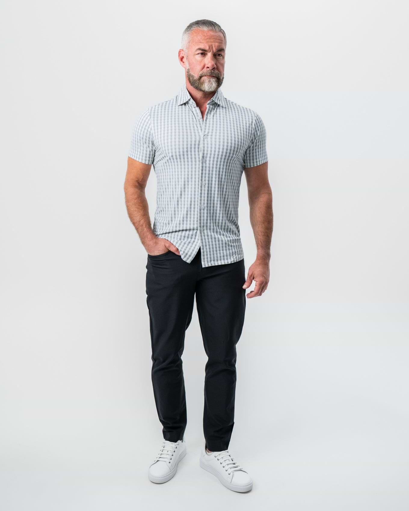 "The Strudwick" Light Olive & White Check