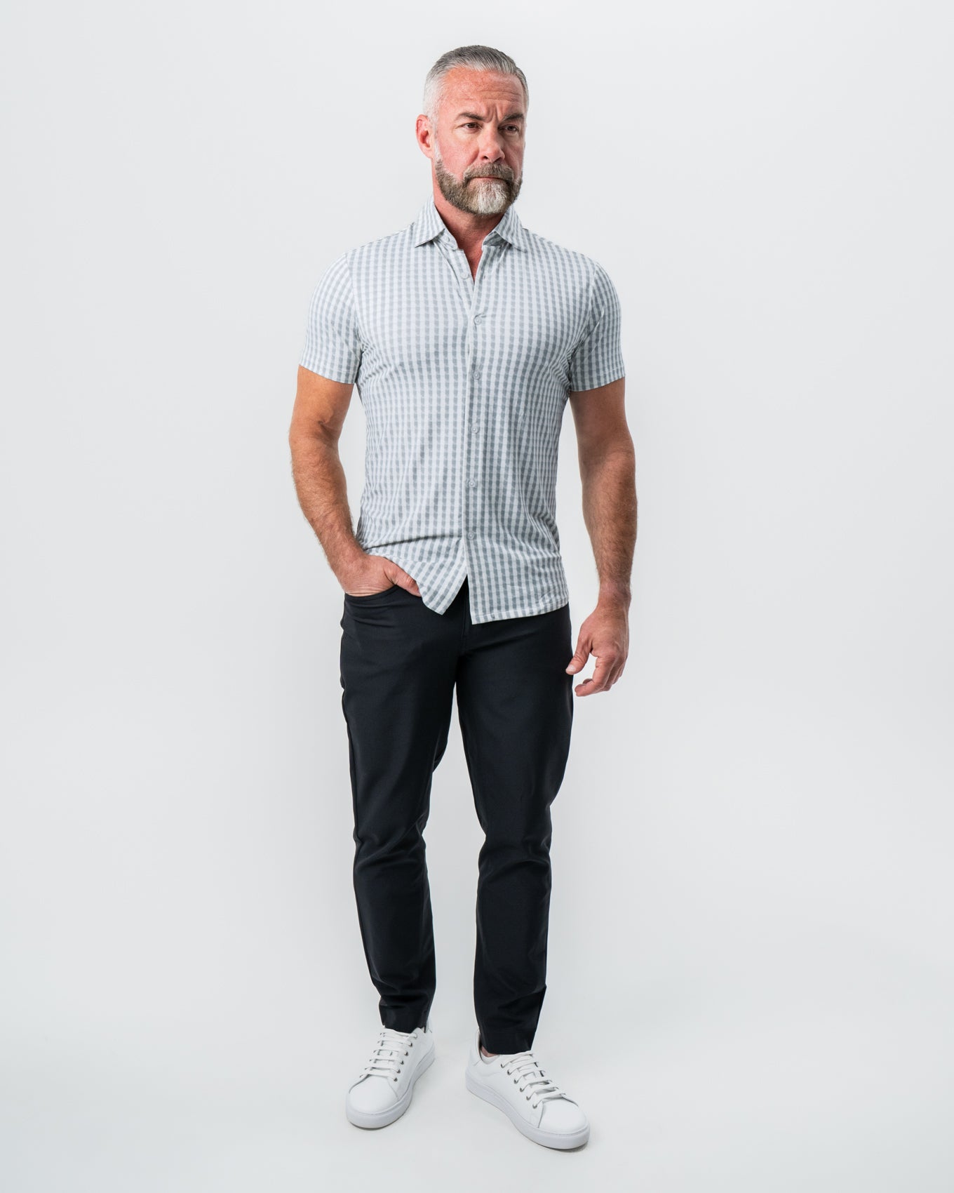 "The Strudwick" Light Olive & White Check