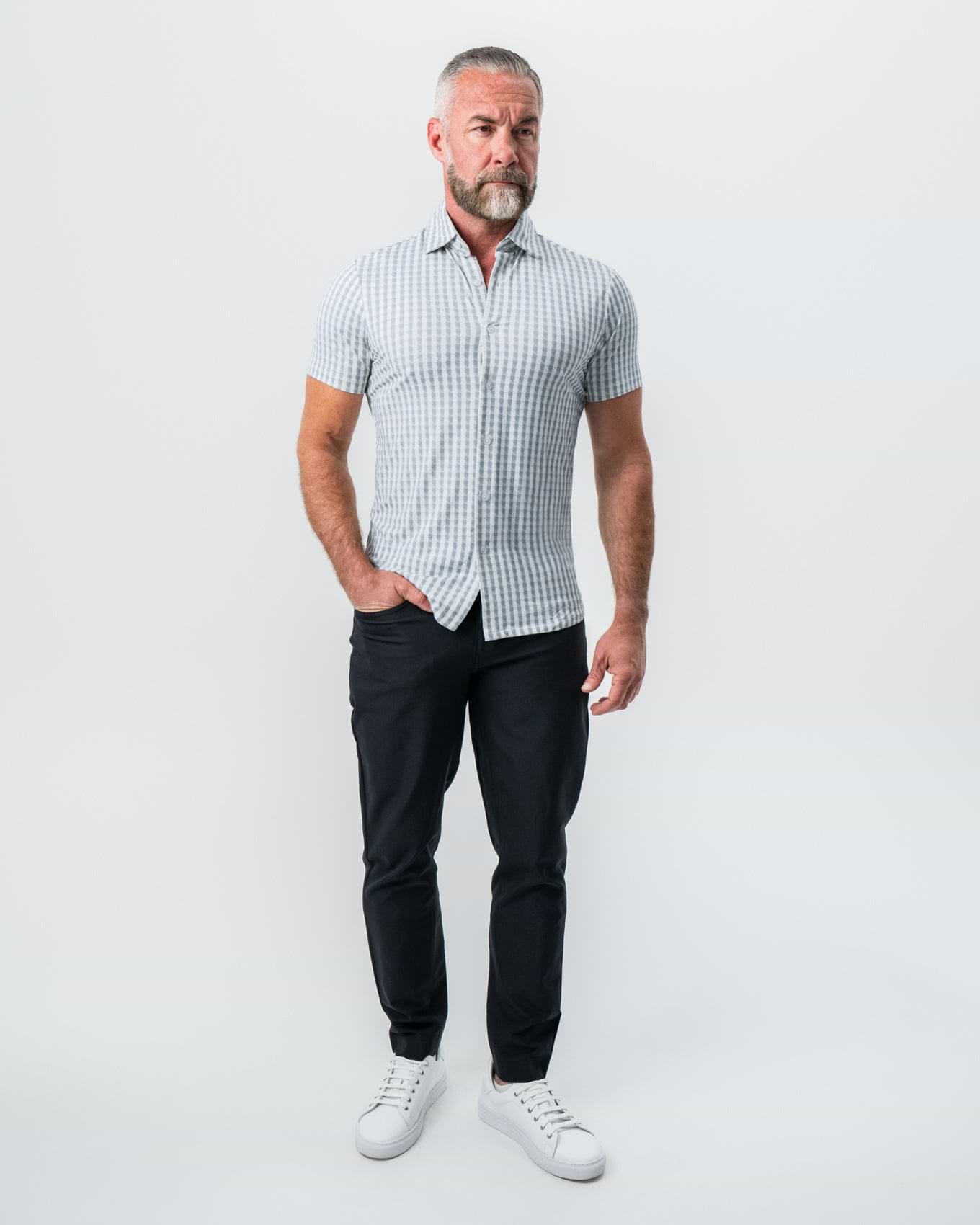 "The Strudwick" Light Olive & White Check