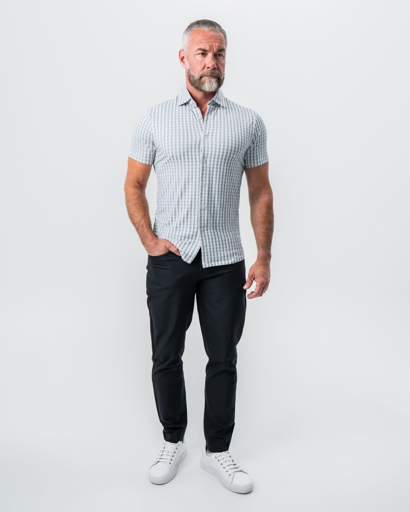 "The Strudwick" Light Olive & White Check