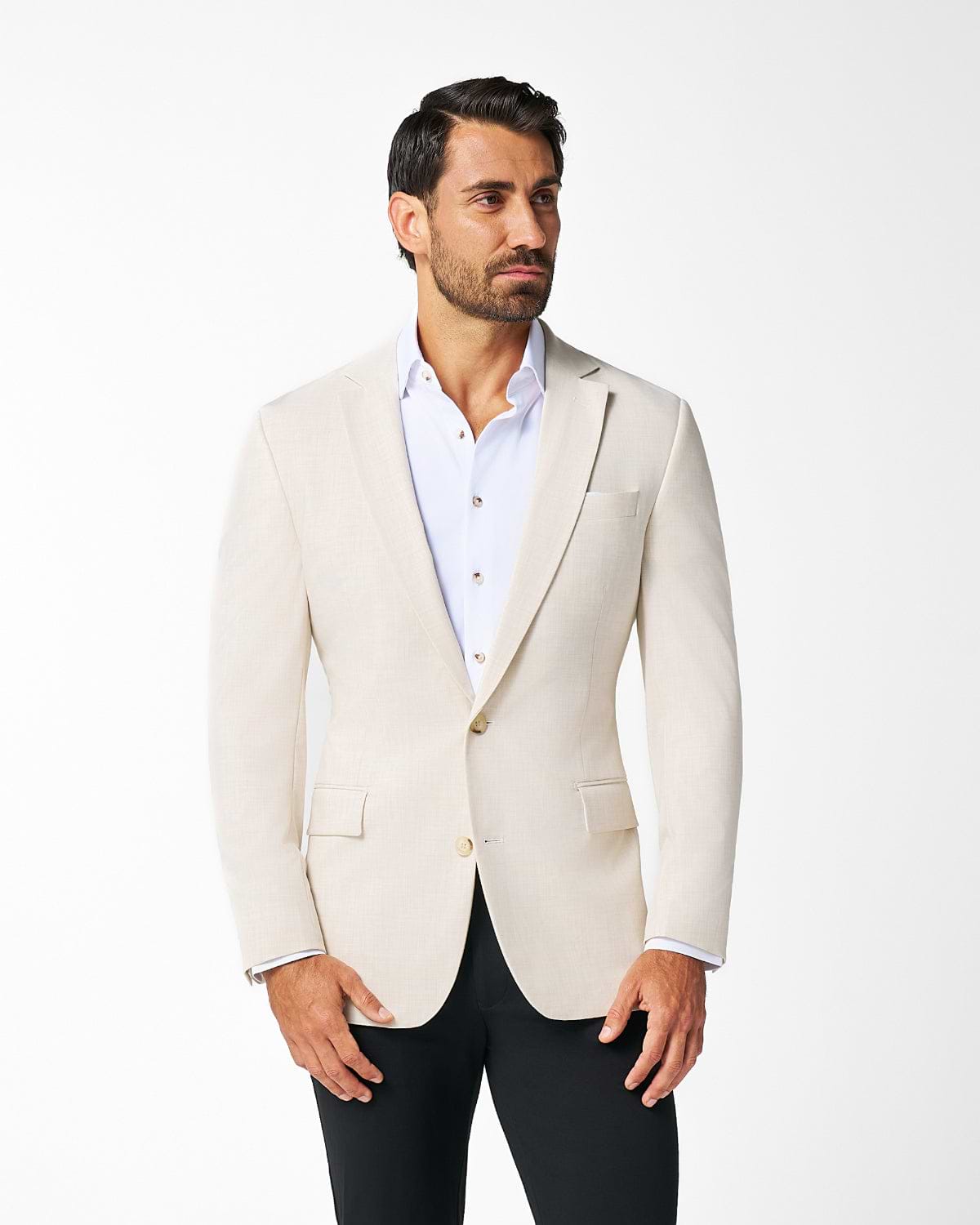 Athletic Fit Stretch Blazer - Lightweight Heathered Bamboo