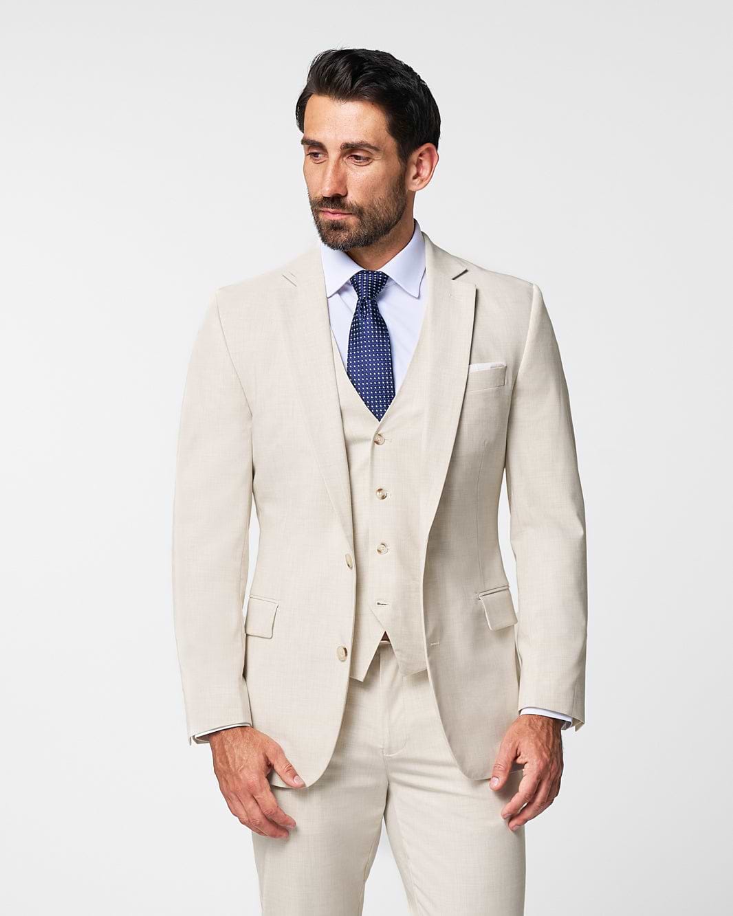 Athletic Fit Stretch Blazer - Lightweight Heathered Bamboo