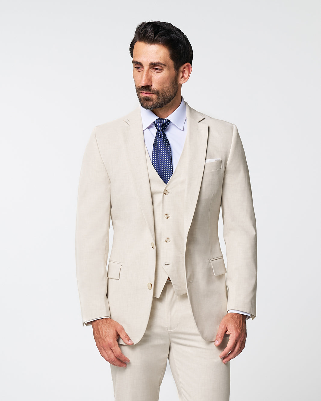 Athletic Fit Stretch Blazer - Lightweight Heathered Bamboo