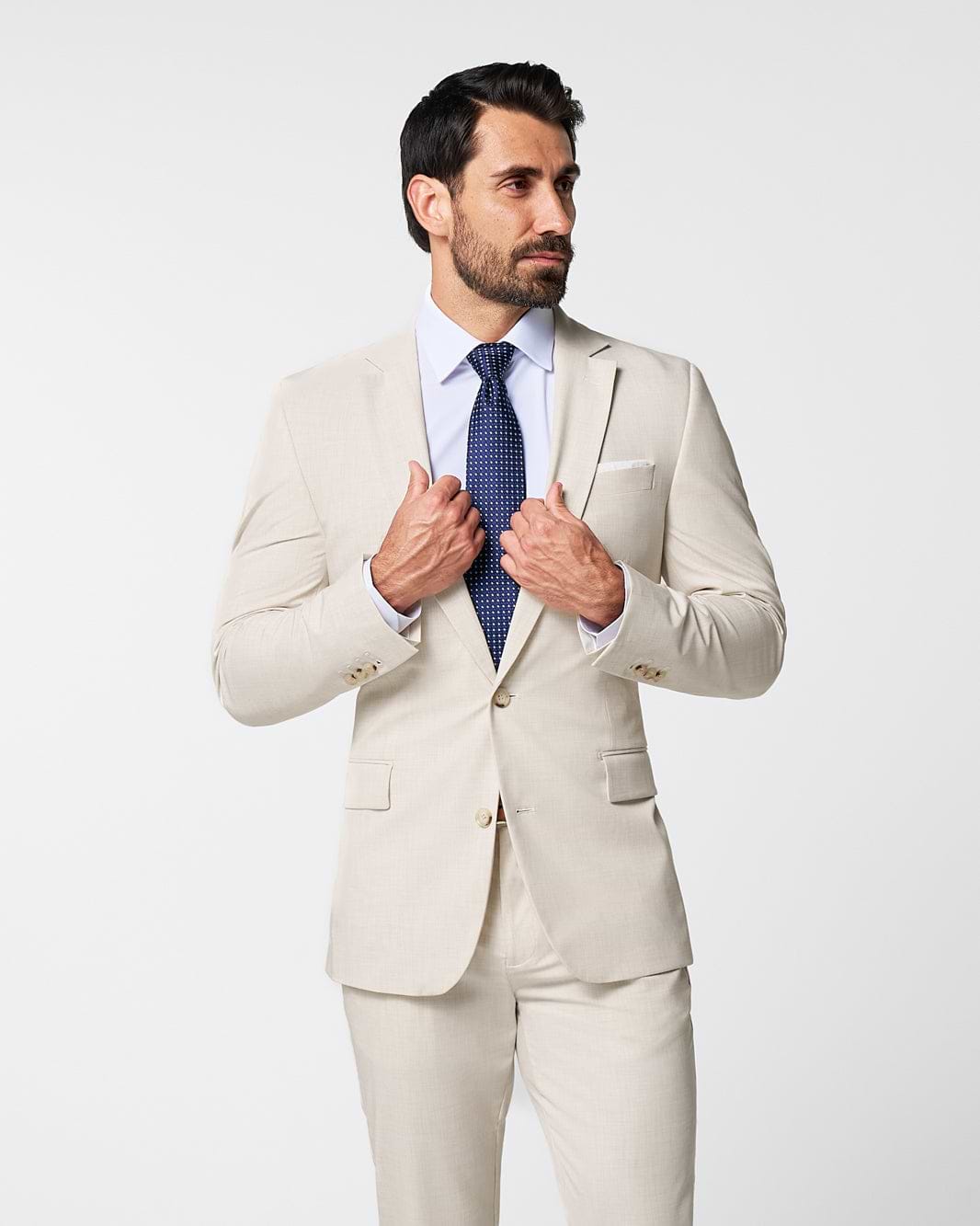 Athletic Fit Stretch Blazer - Lightweight Heathered Bamboo