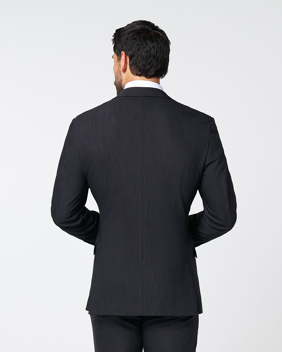 Athletic Fit Stretch Blazer - Heathered Charcoal