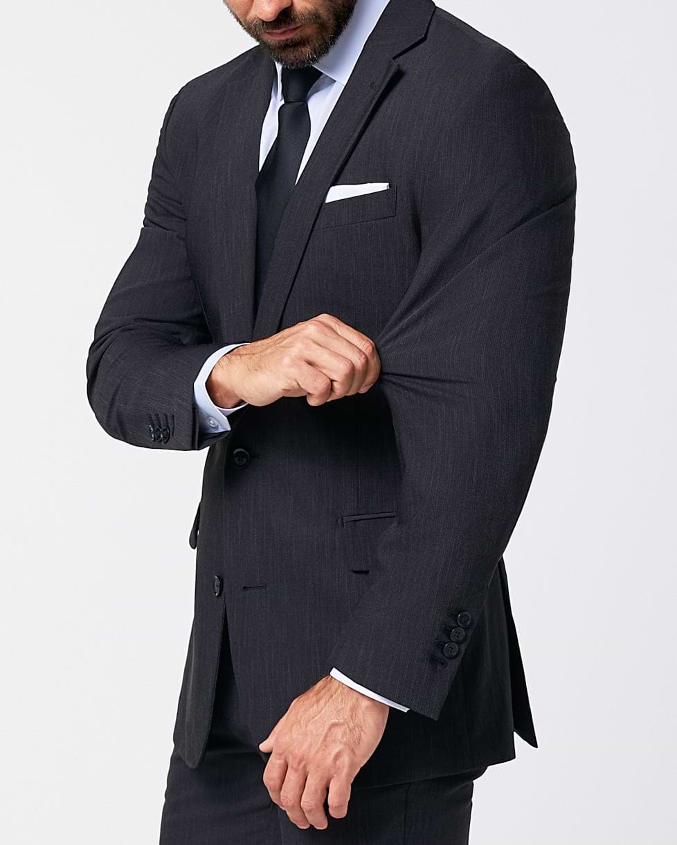 Athletic Fit Stretch Blazer - Heathered Charcoal