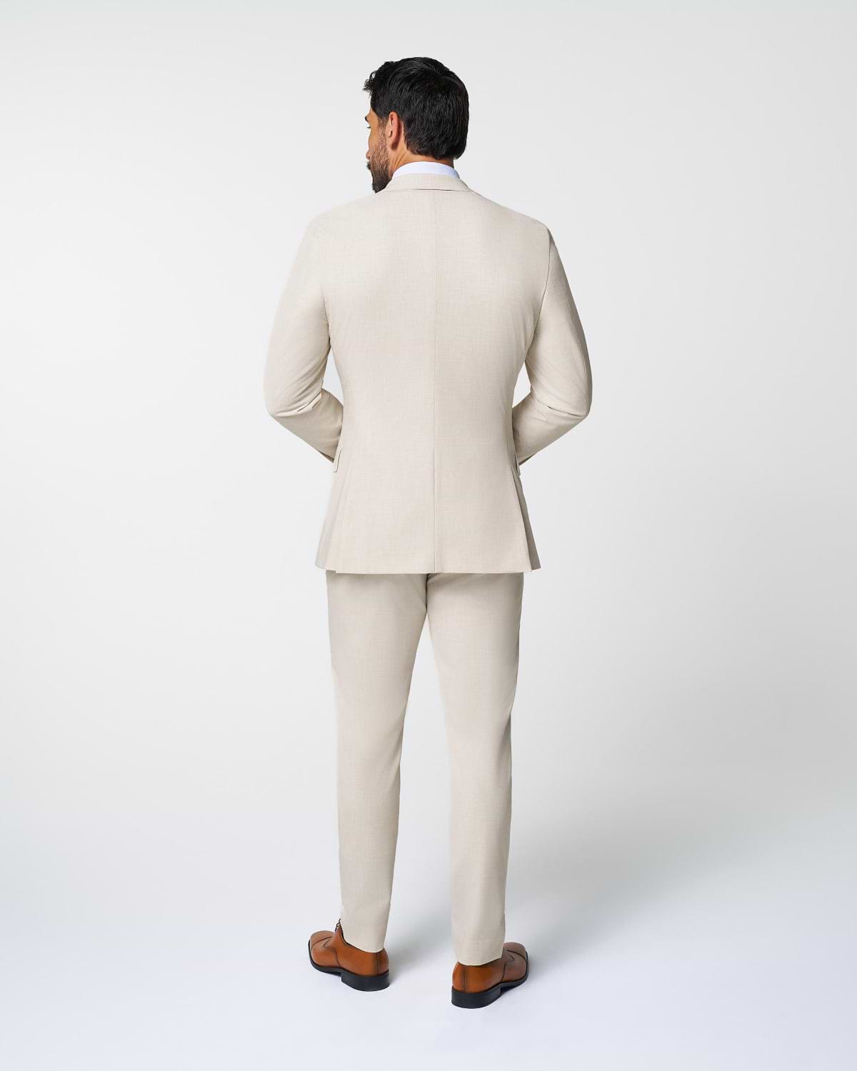 Athletic Fit Stretch Suit - Lightweight Heathered Bamboo