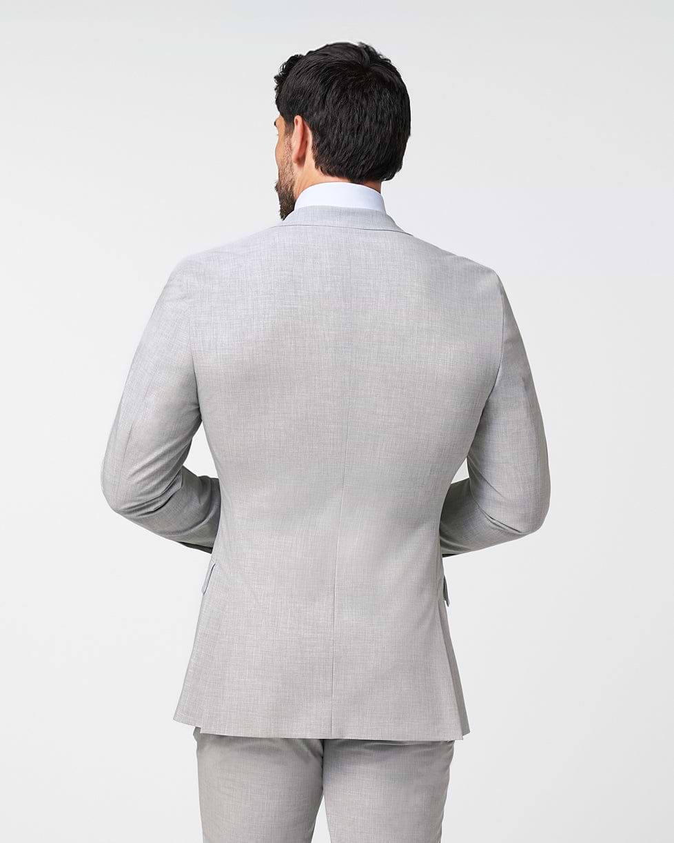 Athletic Fit Stretch Blazer - Lightweight Heathered Light Grey