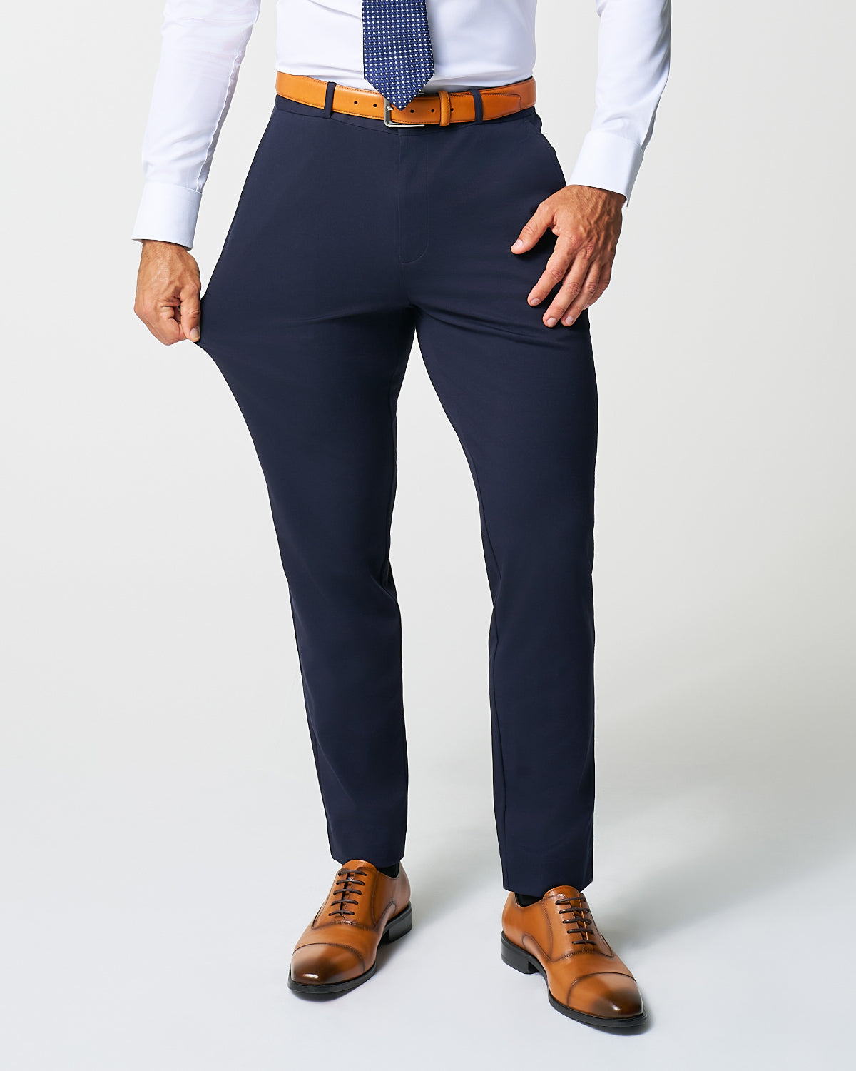 Athletic Fit Stretch Suit - Navy