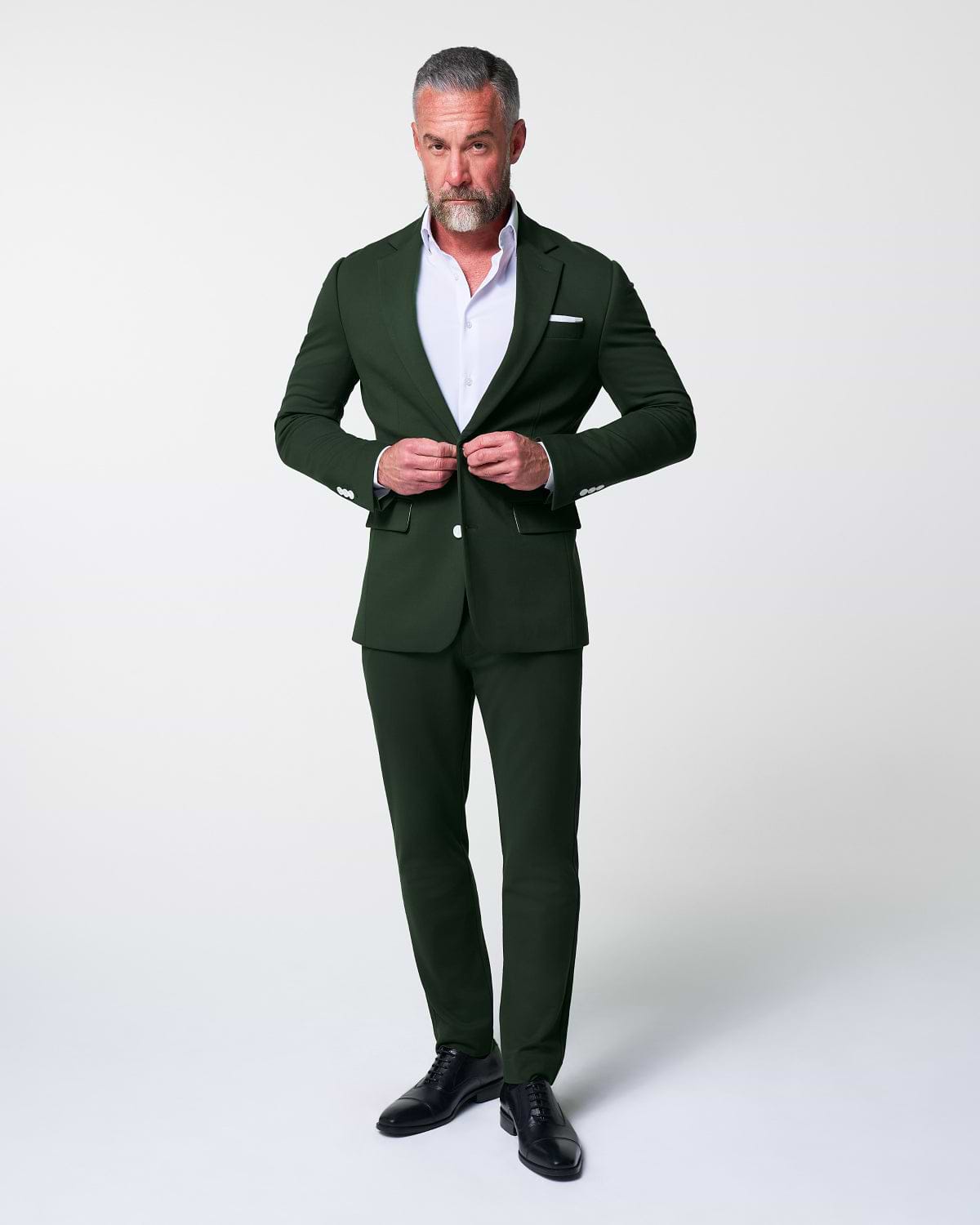 Athletic Fit Stretch Suit - Solid Pine